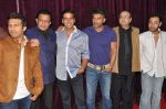 Akshay Kumar, Sunil Shetty, Mithun Chakraborty, Mimoh Chakraborty at the first look of movie Tukkaa Fit in Novotel, Mumbai on 11th May 2012 (17).JPG